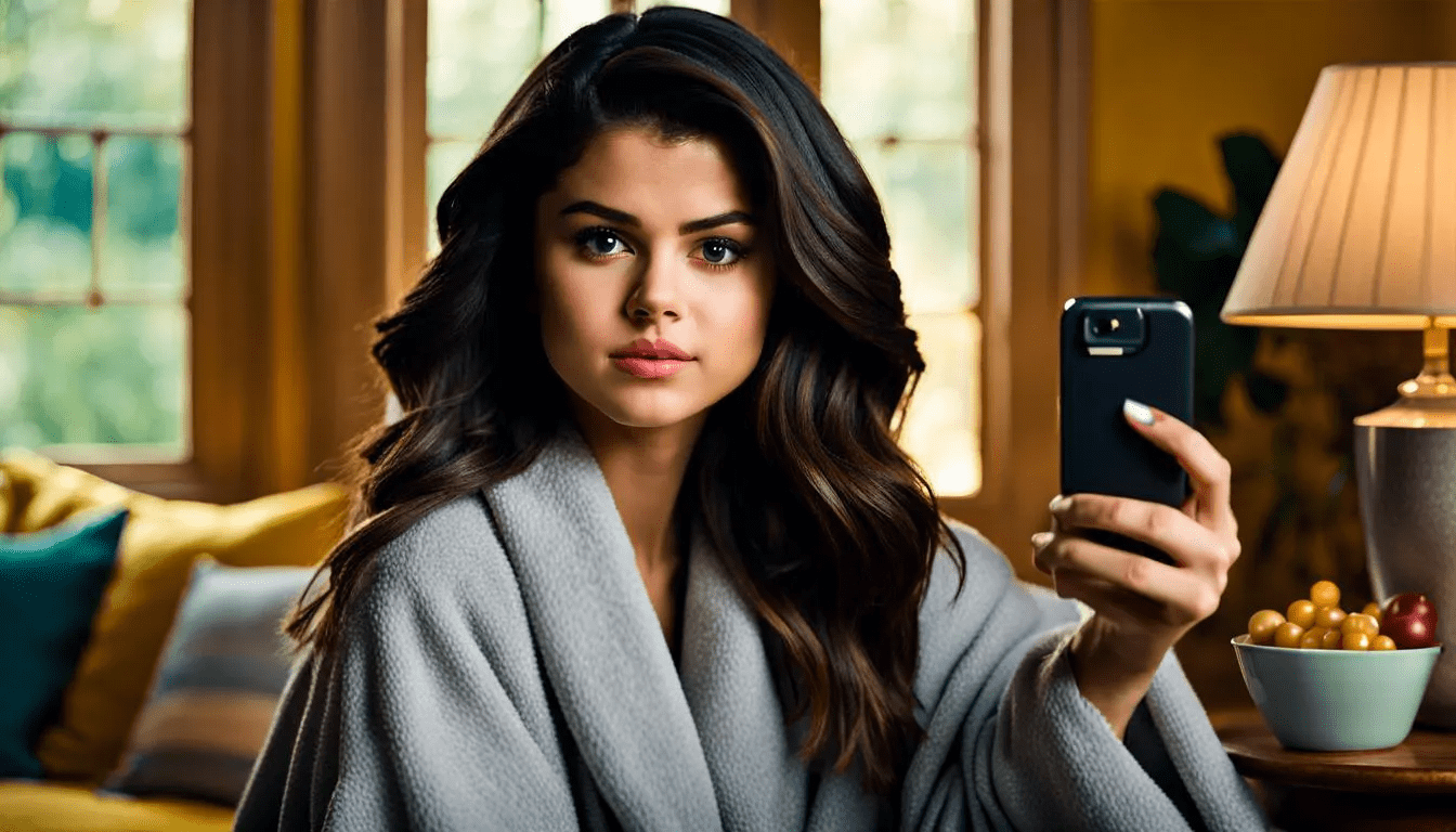 Selena Gomez posted no makeup selfie